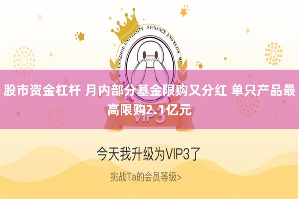 股市资金杠杆 月内部分基金限购又分红 单只产品最高限购2.1亿元