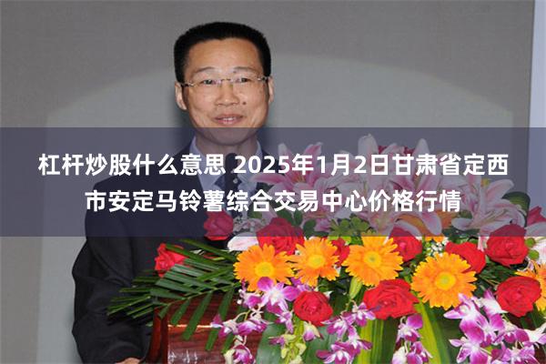 杠杆炒股什么意思 2025年1月2日甘肃省定西市安定马铃薯综合交易中心价格行情