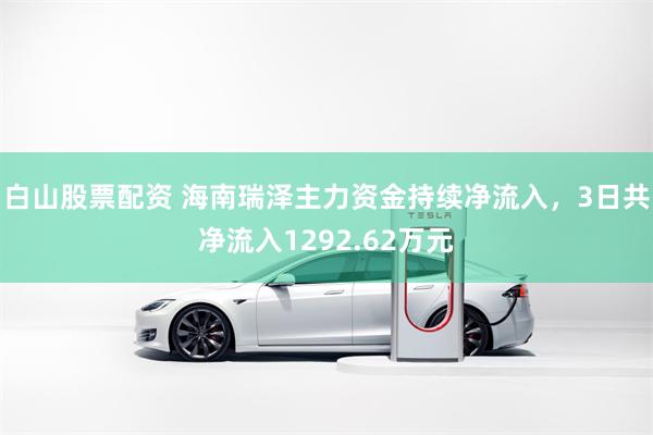 白山股票配资 海南瑞泽主力资金持续净流入，3日共净流入1292.62万元