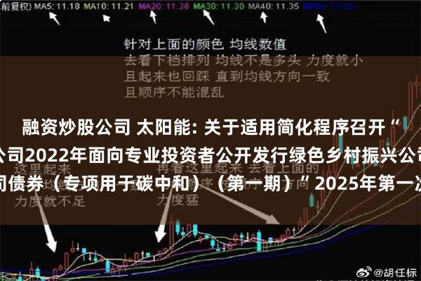融资炒股公司 太阳能: 关于适用简化程序召开“中节能太阳能股份有限公司2022年面向专业投资者公开发行绿色乡村振兴公司债券(专项用于碳中和)(第一期)”2025年第一次债券持有人会议结果的公告