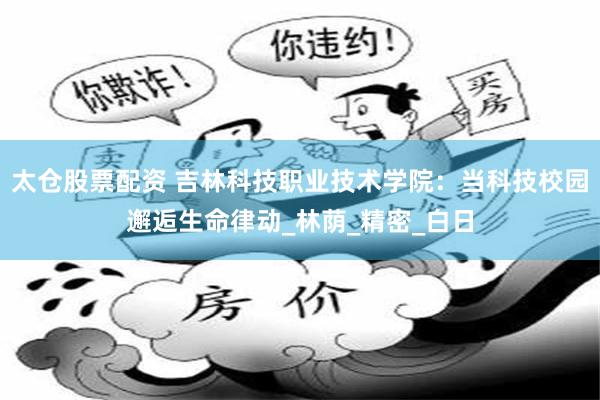 太仓股票配资 吉林科技职业技术学院：当科技校园邂逅生命律动_林荫_精密_白日