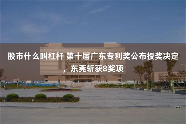 股市什么叫杠杆 第十届广东专利奖公布授奖决定，东莞斩获8奖项
