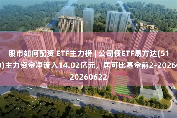 股市如何配资 ETF主力榜 | 公司债ETF易方达(511110)主力资金净流入14.02亿元，居可比基金前2-20260622