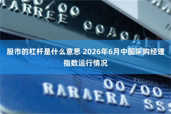 股市的杠杆是什么意思 2026年6月中国采购经理指数运行情况