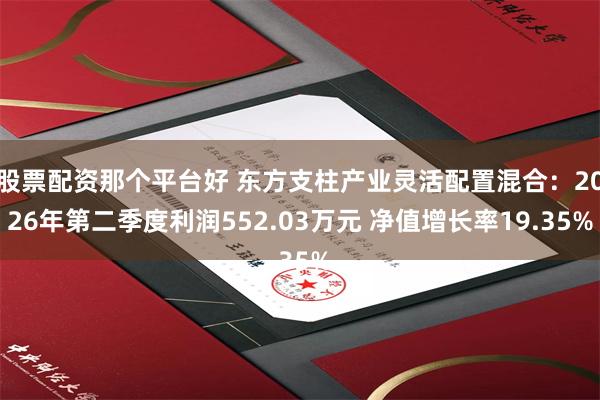 股票配资那个平台好 东方支柱产业灵活配置混合：2026年第二季度利润552.03万元 净值增长率19.35%