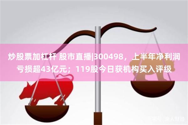 炒股票加杠杆 股市直播|300498，上半年净利润亏损超43亿元；119股今日获机构买入评级