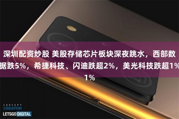 深圳配资炒股 美股存储芯片板块深夜跳水，西部数据跌5%，希捷科技、闪迪跌超2%，美光科技跌超1%