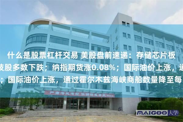 什么是股票杠杆交易 美股盘前速递：存储芯片板块集体上涨，大型科技股多数下跌；纳指期货涨0.08%；国际油价上涨，通过霍尔木兹海峡商船数量降至每日5艘
