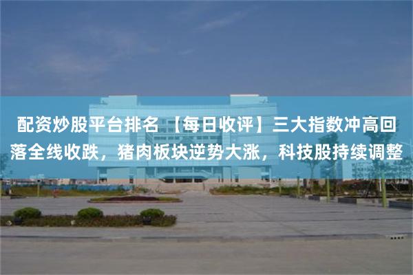 配资炒股平台排名 【每日收评】三大指数冲高回落全线收跌，猪肉板块逆势大涨，科技股持续调整